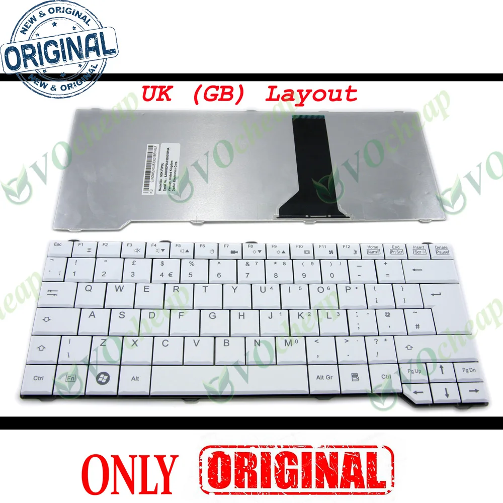 Новая клавиатура для ноутбука Fujitsu Amilo Pa 3515 Pa3515 Pa 3553 Pa3553 Sa 3650 Sa3650 Esprimo Mobile V6505 V6545 6555, белая, Великобритания