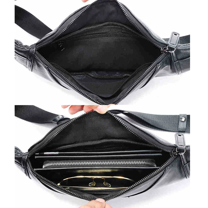 Wholesale Waterproof Sling Mens Cross Body Chest Bag Fanny Pack Crossbody Pouch Waist Bag For Men Pu Leather
