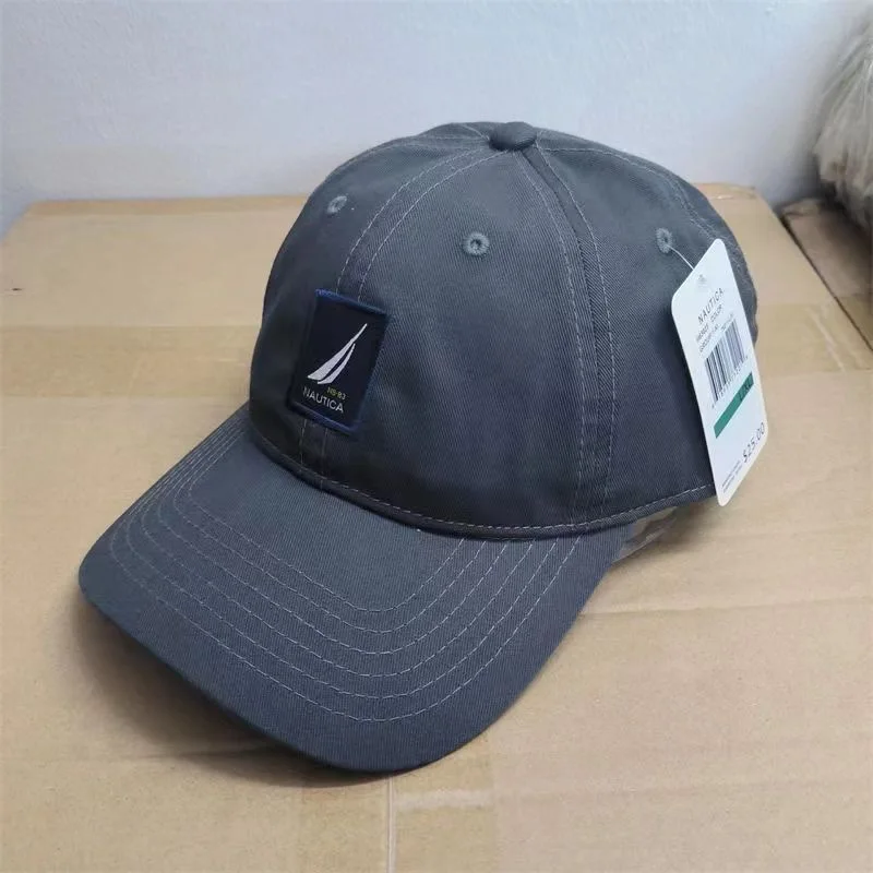Фото Бейсболка NAUTICA из чистого хлопка для мужчин и женщин, универсальная мягкая кепка с козырьком, солнцезащитная кепка, повседневная кепка. №2