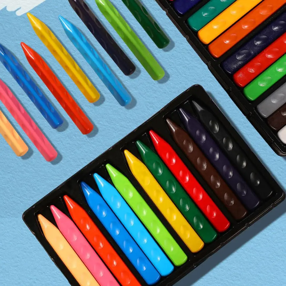 Grip Washable Oil Pastel Triangle Hole Crayons Colored Pencil Highlighter Marker Pen