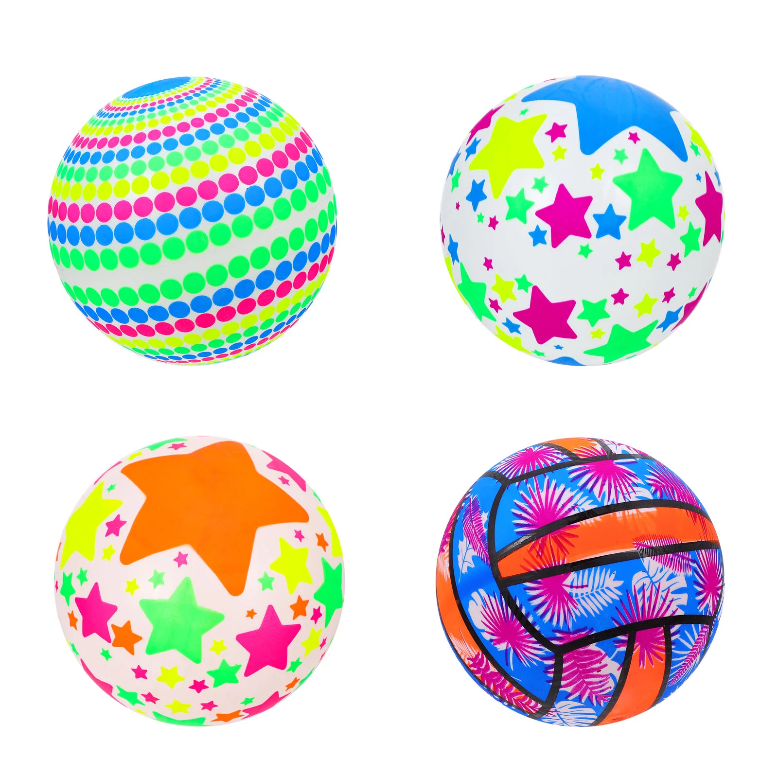 

4pcs Plastic Bouncy Balls Colorful Bounce Balls Jumping Balls (Random Style)