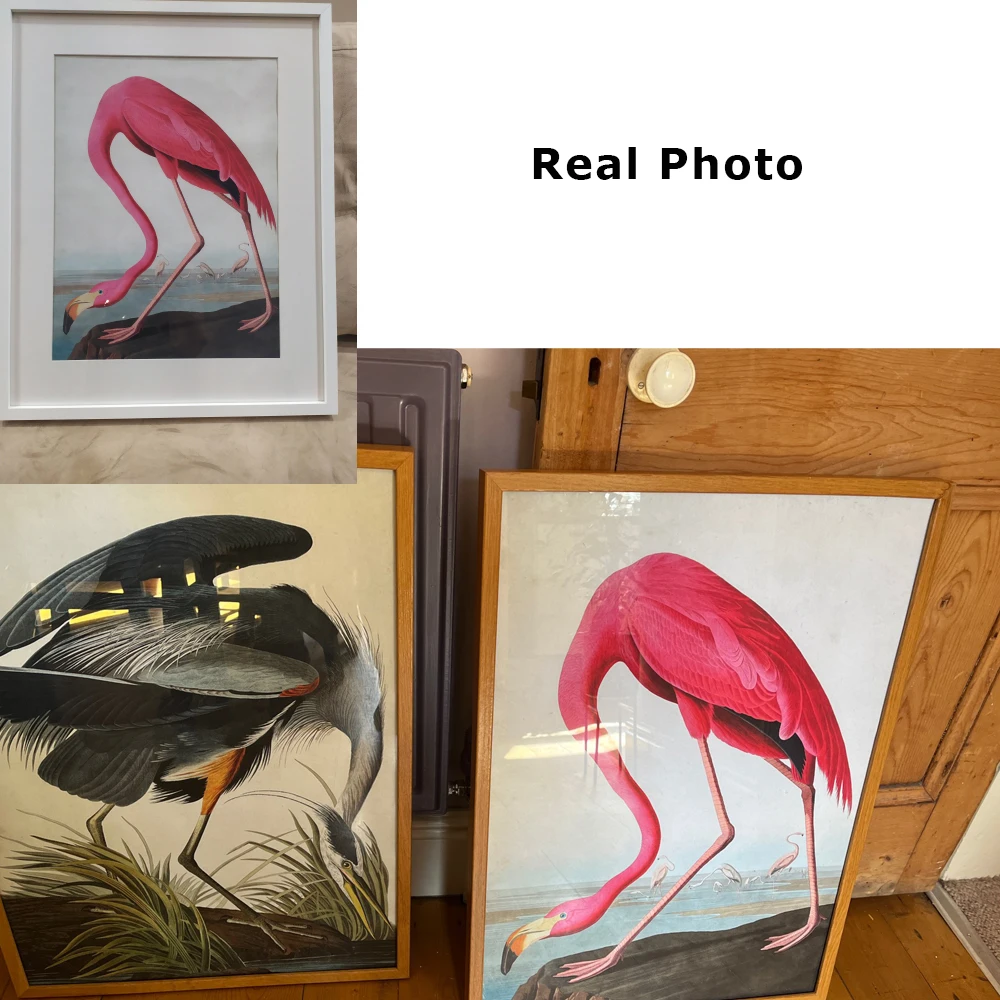 Винтажная Картина на холсте с птицами великолепная синяя Heron винтажная