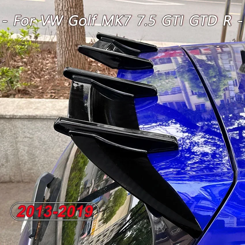 Для Volkswagen VW Golf MK7 7.5 GTI GTD R 2012-2020 AK стиль задний багажник спойлер крыло окно