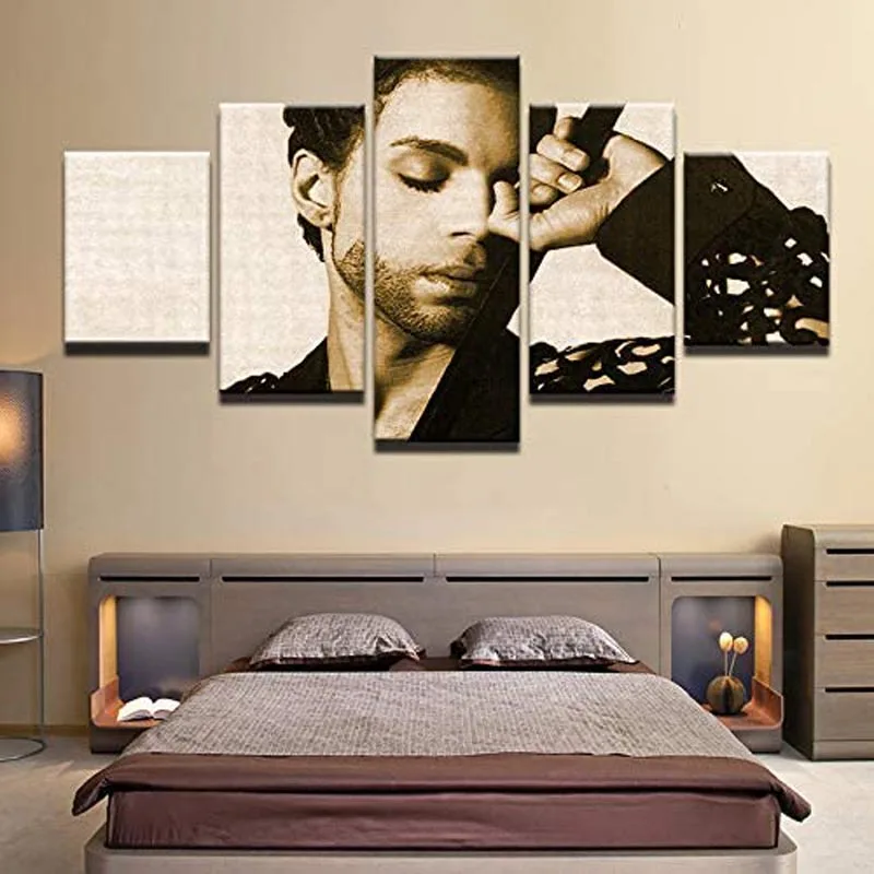 

Unframed 5Pcs Prince The Artist Formerly Known As Canvas Posters Wall Art Pictures Paintings for Living Room Bedroom Home Decor