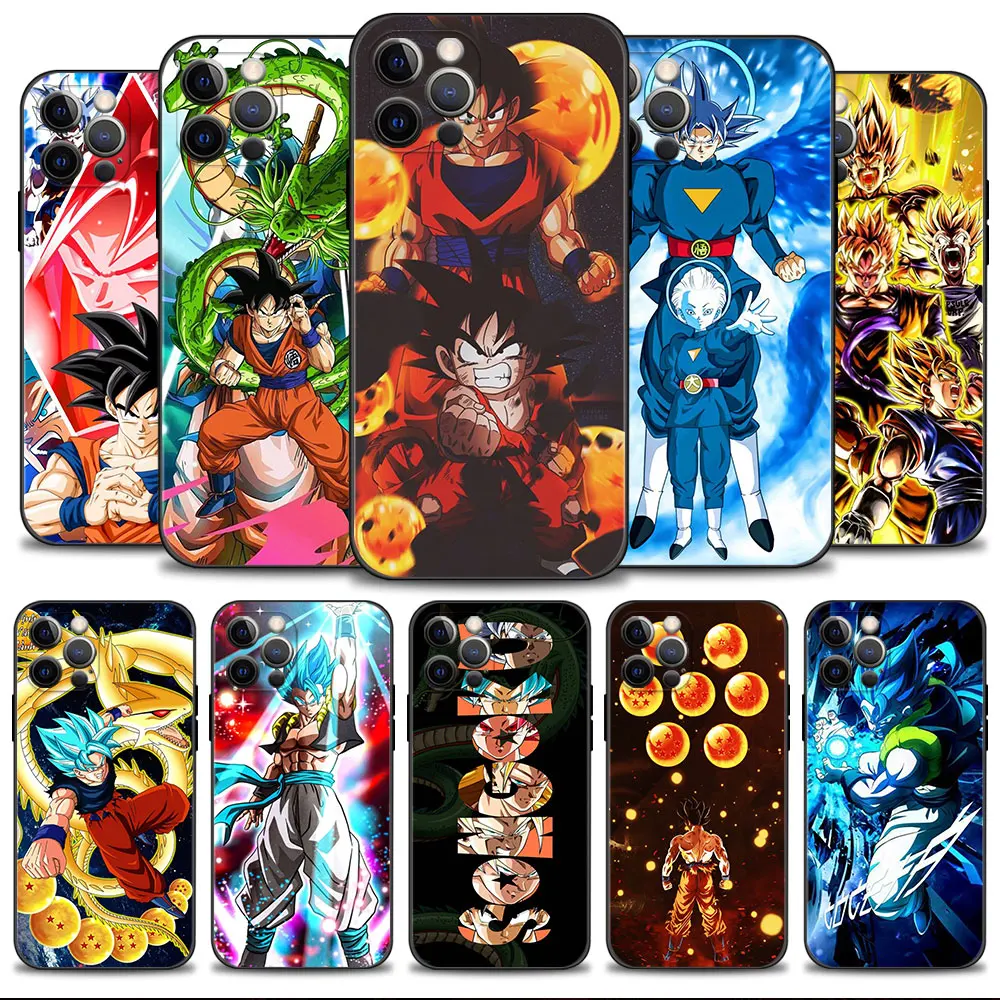 

Soft Silicone Phone Case For iPhone 14 13 12 11 Pro Max 6 6S 7 8 Plus X XS XR 12 13 Mini Shell Dragon Ball Comic Goku