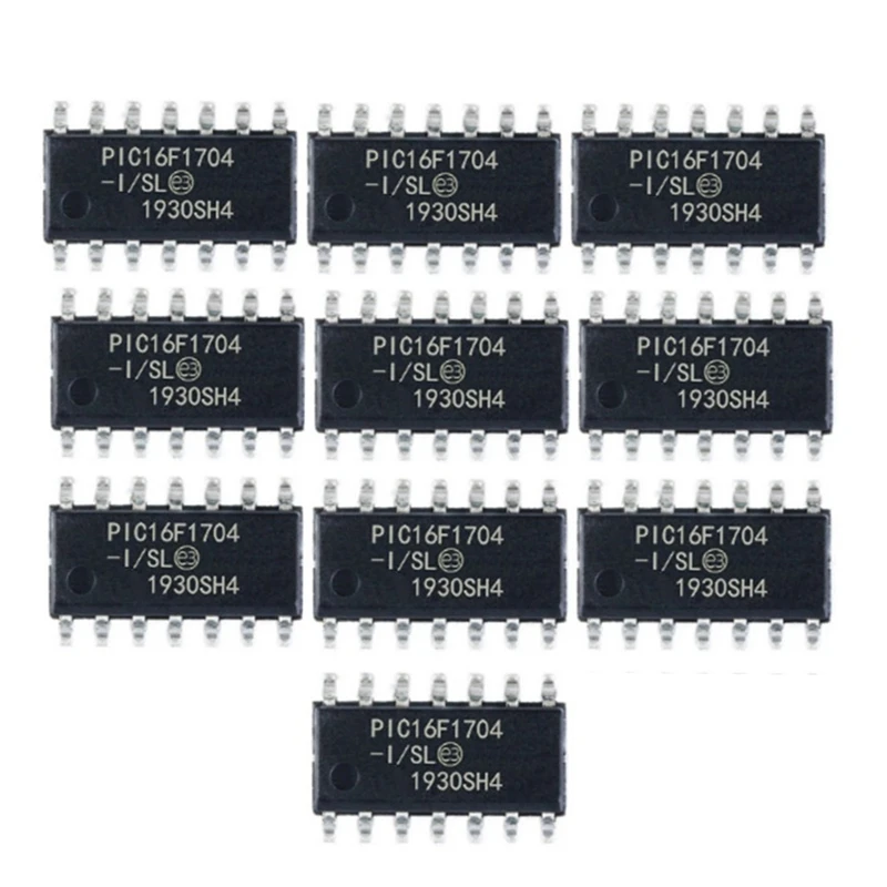 

10Pcs/Lot PIC16F1704 PIC16F1704-I/SL SOP14 8-Bit Microcontroller Chip For Hashboard Repair Parts Chip