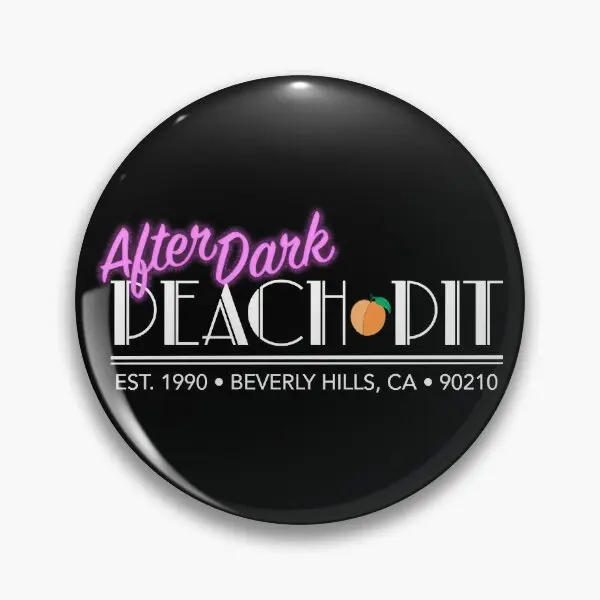 Персиковая яма после темной футболки мягкая булавка на лацкане воротник модная