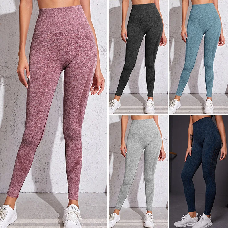 

Women Gym Yoga Seamless Sports Pants Push Up Leggings Stretchy High Waist Athletic Exercise Fitness Leggings Activewear Pants