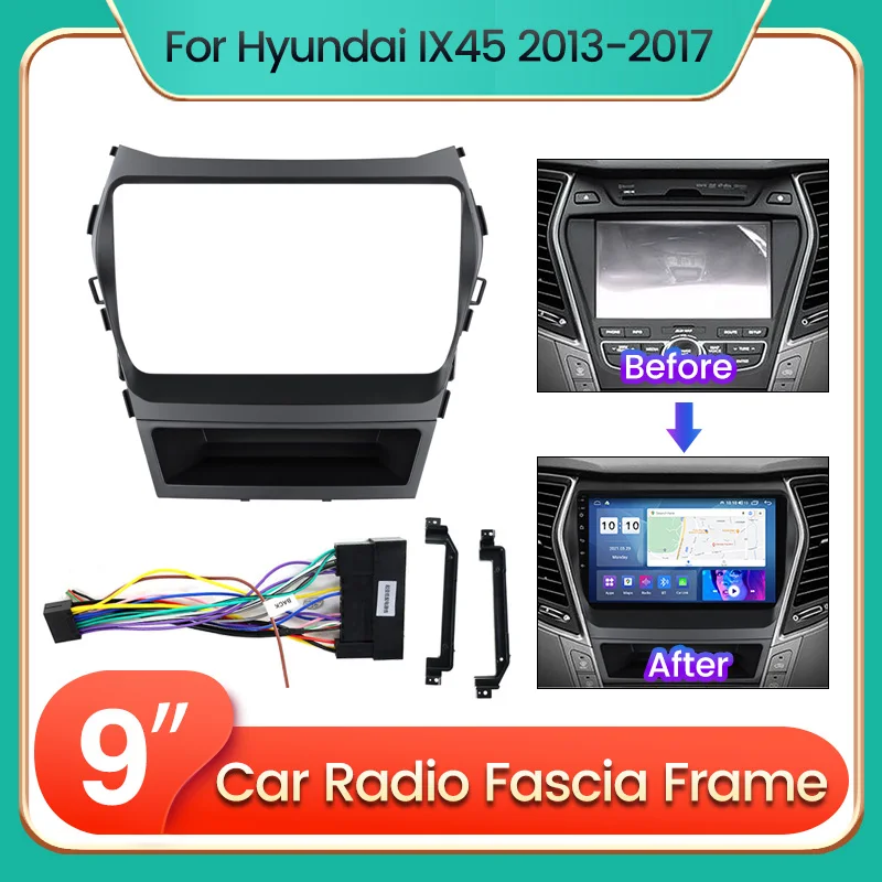 Рамка для автомобильного радиоприемника на Android HYUNDAI Santa Fe IX45 2013 2014 2015-2017 комплект