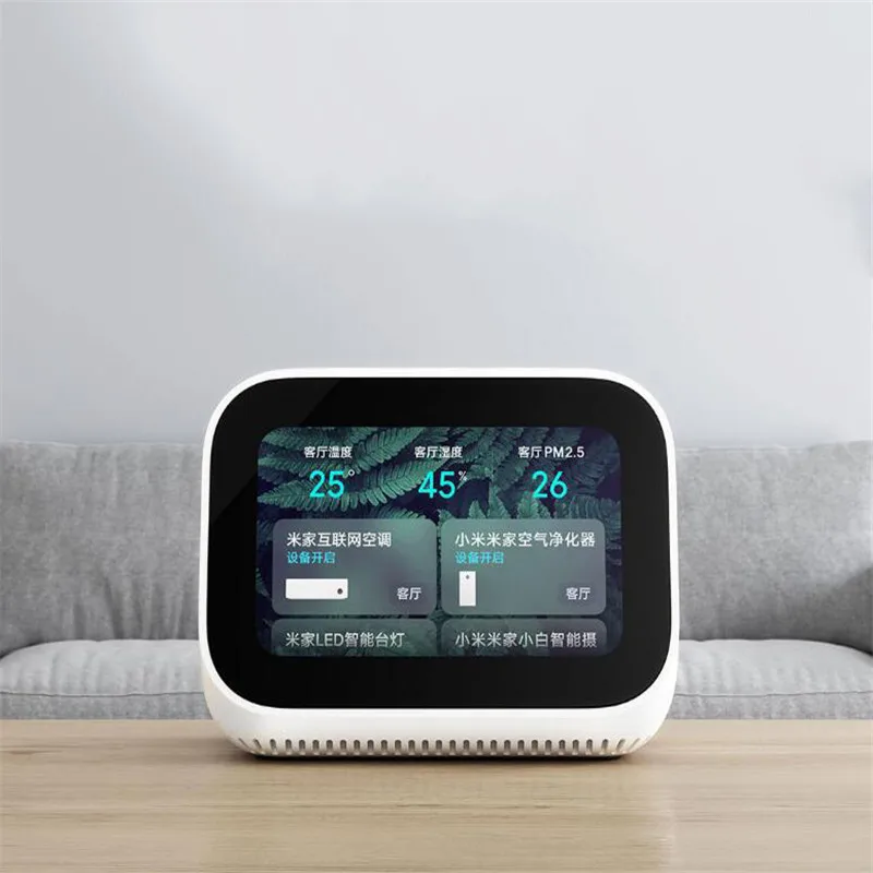 Xiaomi AI сенсорный экран динамик цифровой дисплей Будильник WiFi умное соединение с