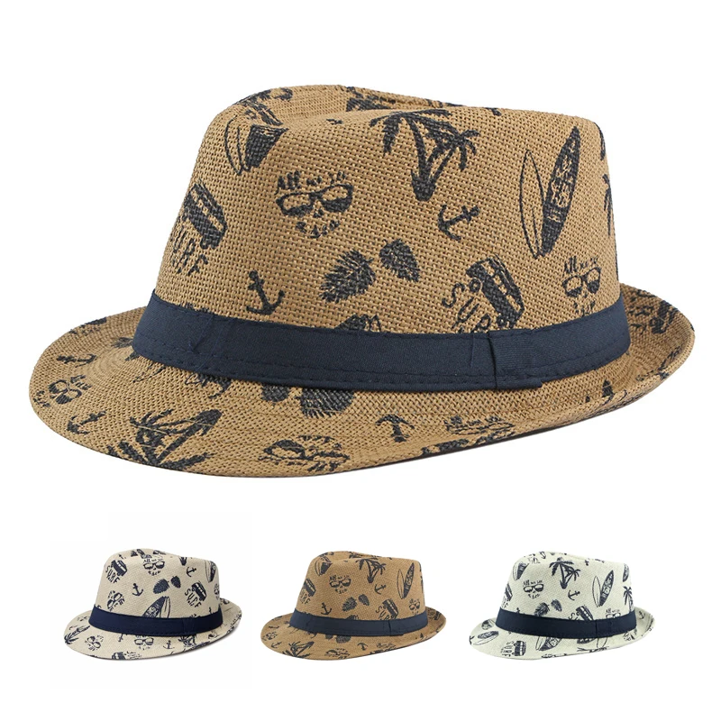 

Шляпа соломенная для мужчин и женщин, уличная Панама от солнца, в британском стиле, джазовая, повседневная, летняя