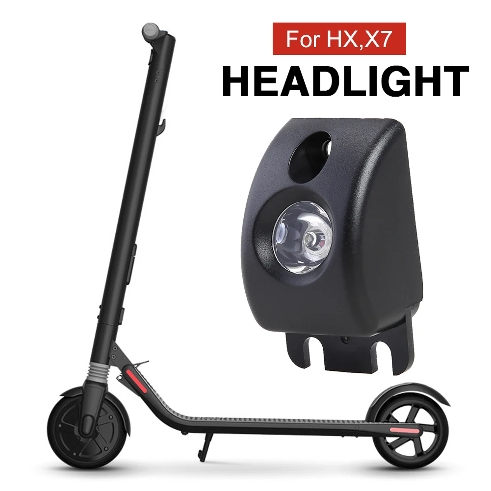 Elektrikli Scooter başkanı işık lambası LED uygun aydınlatma açık Scooter kaykay HX X7 farlar Scooter aksesuarları