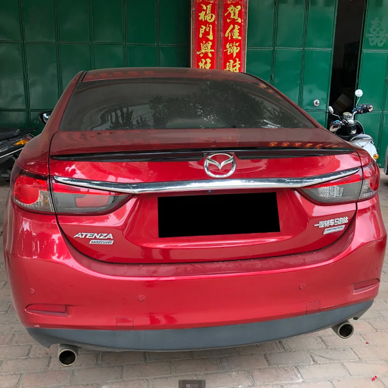 

Спойлер для Mazda 6 Atez, тюнинг заднего крыла из АБС-материала, глянцевое черное модификация заднего крыла автомобиля 2014-2018 Atenza, оригинальный стиль