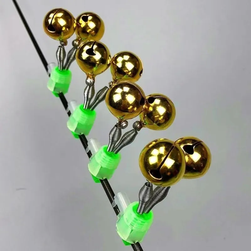 

5 шт., рыболовные сигнализаторы клева, рыболовная удочка, колокольчики, зажим, наконечник из АБС-пластика, металлический зажим для удилища