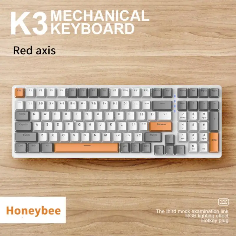 

Клавиатура K3 Механическая игровая Проводная, 100 клавиши, RGB подсветка