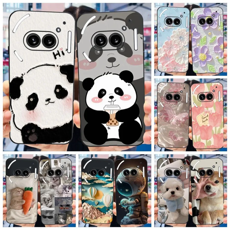 Fashion Sofft Case For Nothing Phone (2a) (2) Black Silicone Back Cover 2a Phone2