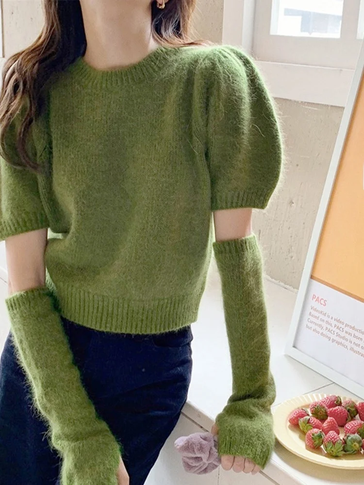 Новогодний красный свитер с нарукавниками для женщин 2024 новинка осени и зимы