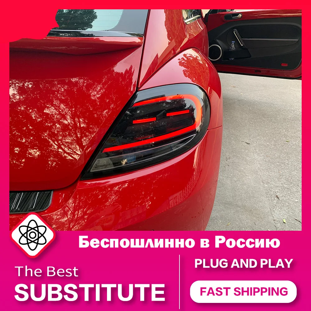 AKD автостайлинг задние фары s для Beetle 2013-2020 светодиодный ные Противотуманные