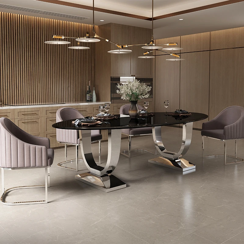 

Modern Dining Room Furniture Marble 10 seater dining table set modern dining room furniture for dining furniture for Home Hotel