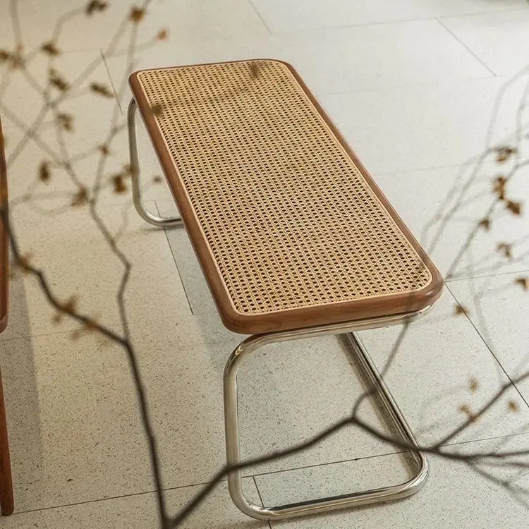 Низкий табурет из древнего ротанга японская скамейка для ресторана табуретки