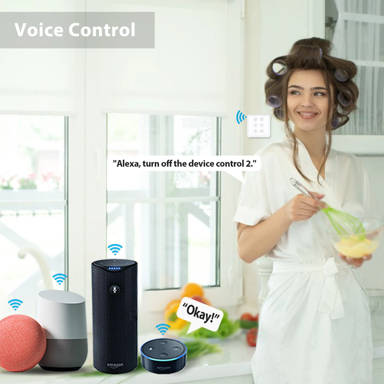 Фото Шторы с Wi-Fi управлением затвором и поддержкой Google Home Alexa №2