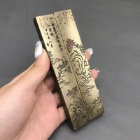 study four treasures pure copper antique town ruler household craft supplies exquisite carving calligraphy painting auxiliary