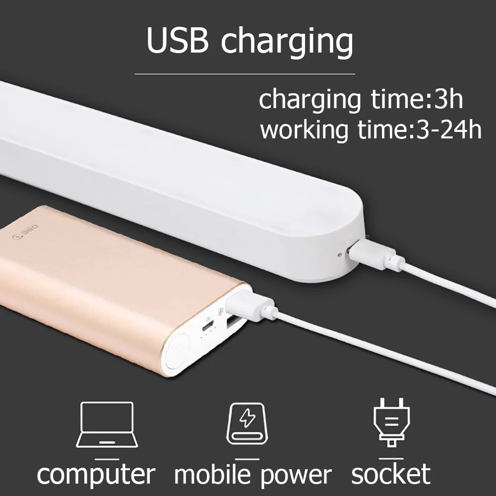 Настольная лампа для чтения 1200 мАч USB перезаряжаемая магнитная с защитой глаз