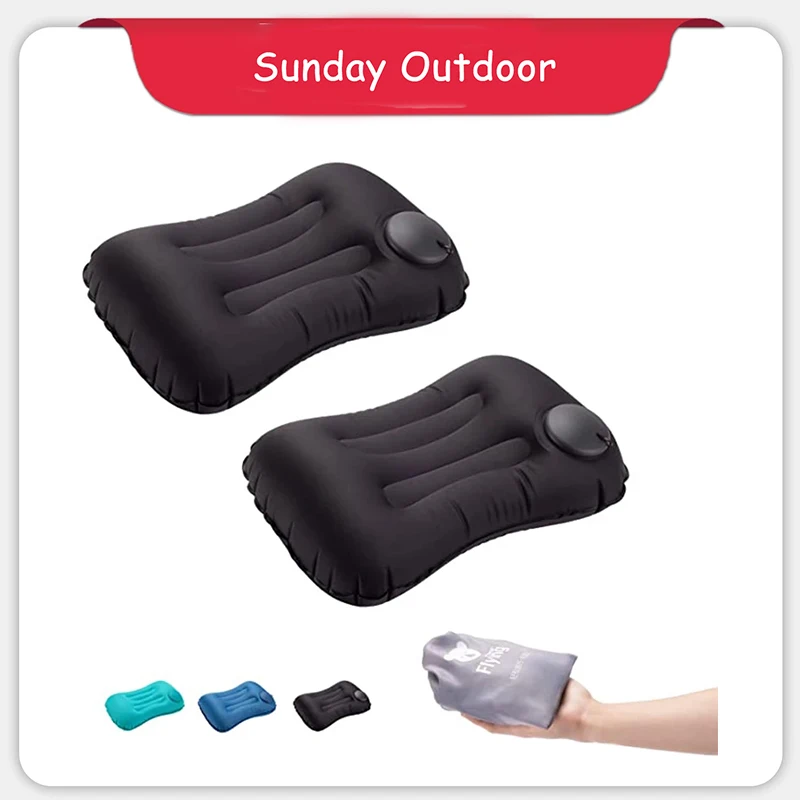 

2 Pack Camping Pillow Portable Beach Ultralight Inflatable for Outdoor Traveling Camp Sleeping Hiking Backpacking