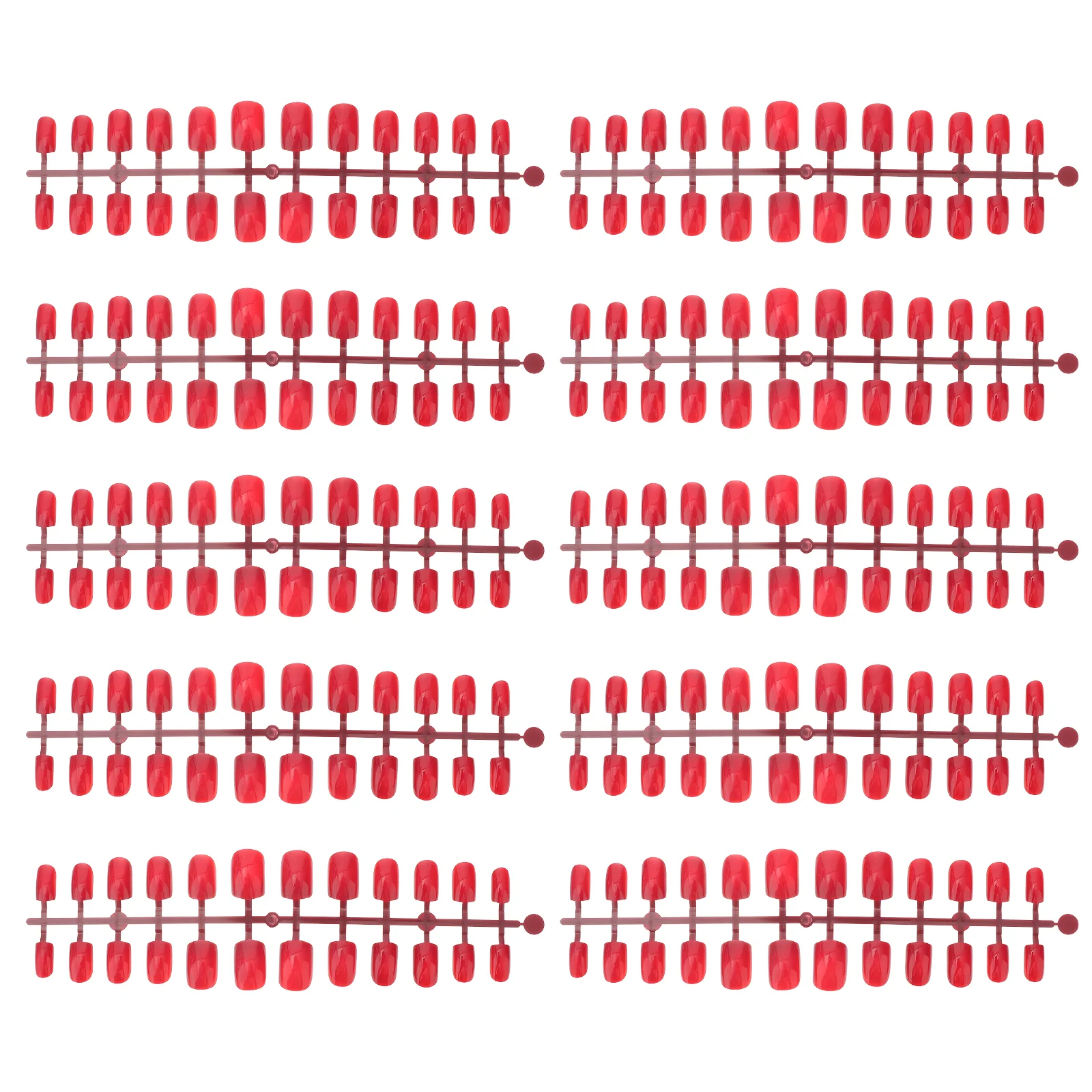 

120pcs Red False Nails Coffin Nails Full Cover Nail Tips Set for DIY Nail or Salon Use