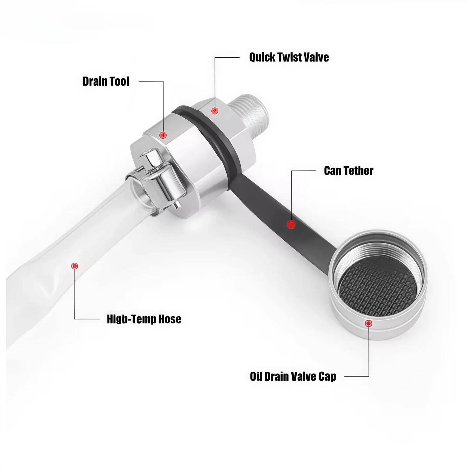 Клапан слива масла из алюминиевого сплава быстрый слив для M14*1 5 25 M12*1 с насадкой