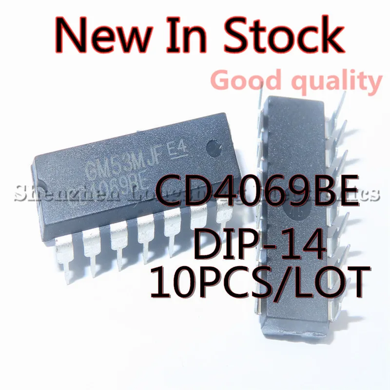 

10 шт./лот Новый CD4069 CD4069BE CD4069UBE DIP-14 шесть не ворота/инвертор