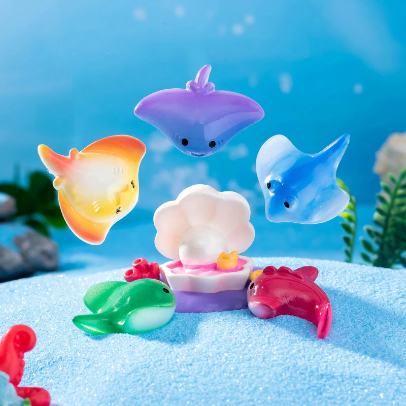 Цветные миниатюрные фигурки дьявола из смолы аквариум сделай сам осьминог