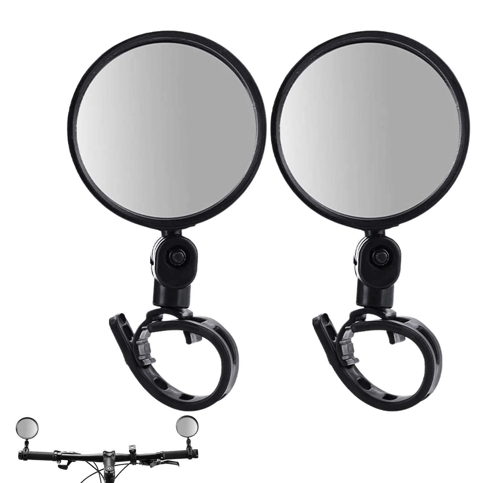 

Wide Angle Bicycle Mirror Handlebar Bike Mirror Safe Rearview Mirror Cycling Rear Mirror 360 Degree Rotatable Rearview Bicycle