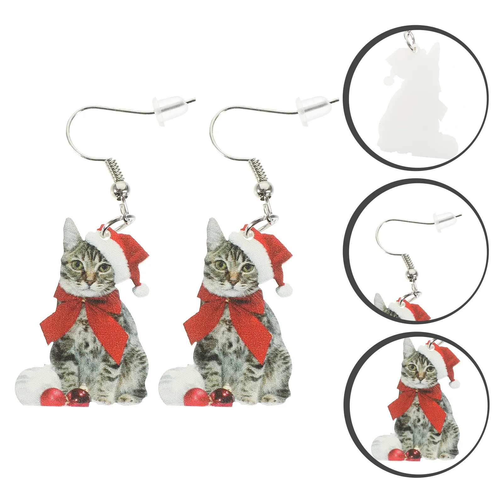Серьги с изображением кота ювелирные изделия серьги рождественский аксессуар