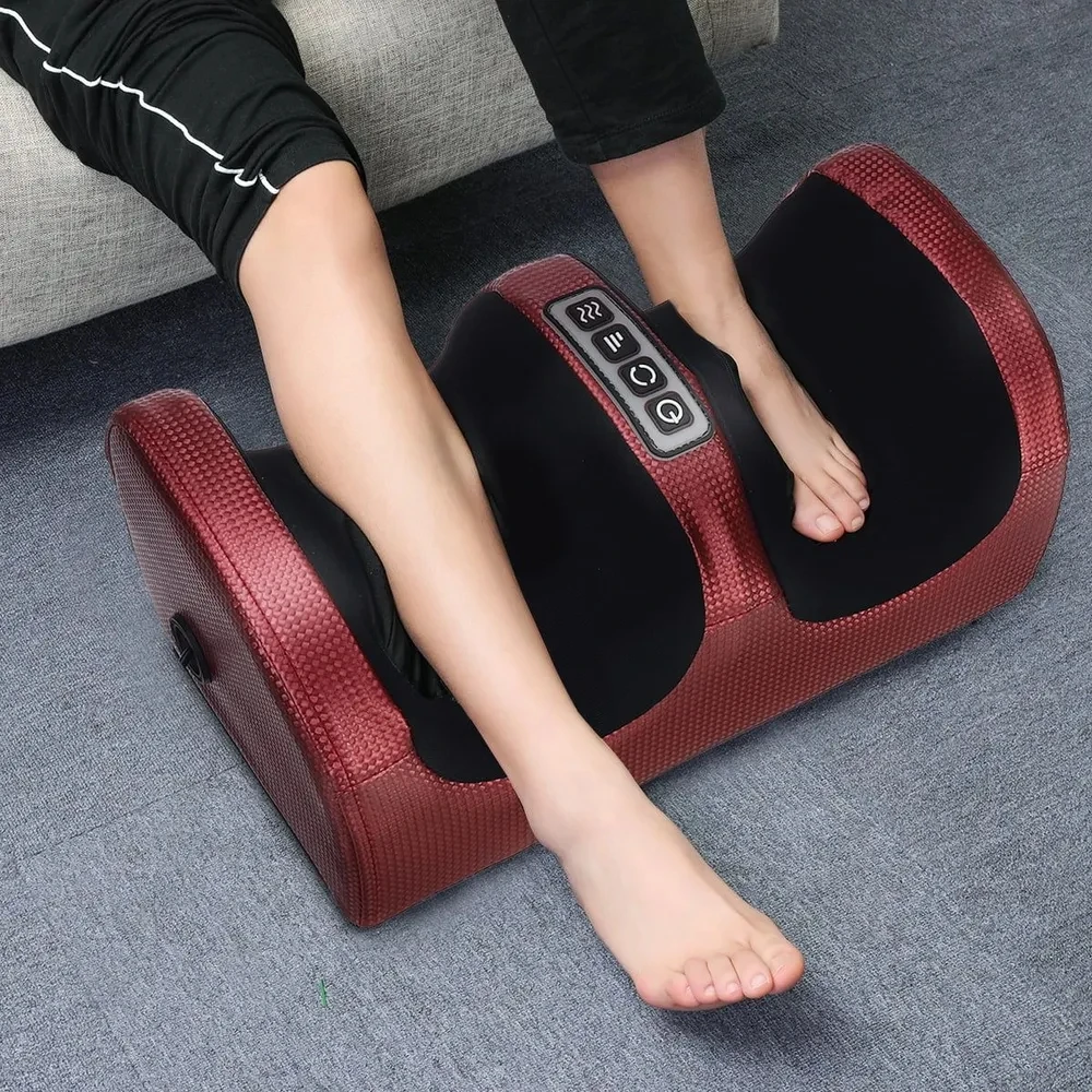 Electric Foot Massager Heating Therapy Hot Compression Shiatsu Kneading Roller Muscle Relaxation Pain Relief Foot Spa Machine images - 6