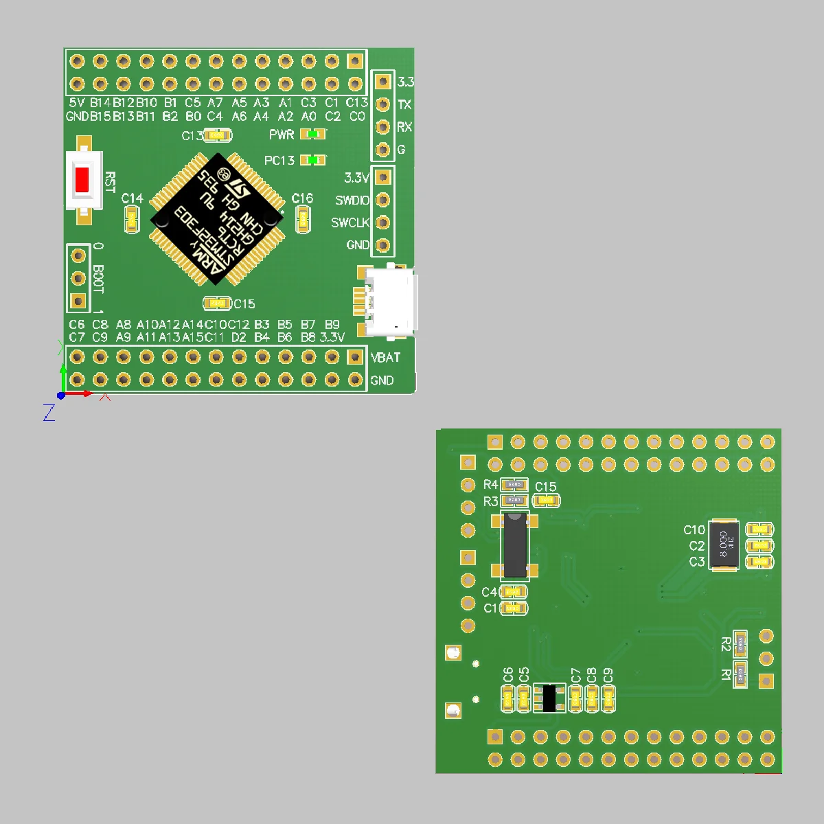 Материнская плата Stm32f303rct6 основная Stm32f303 большой емкости с одним чипом
