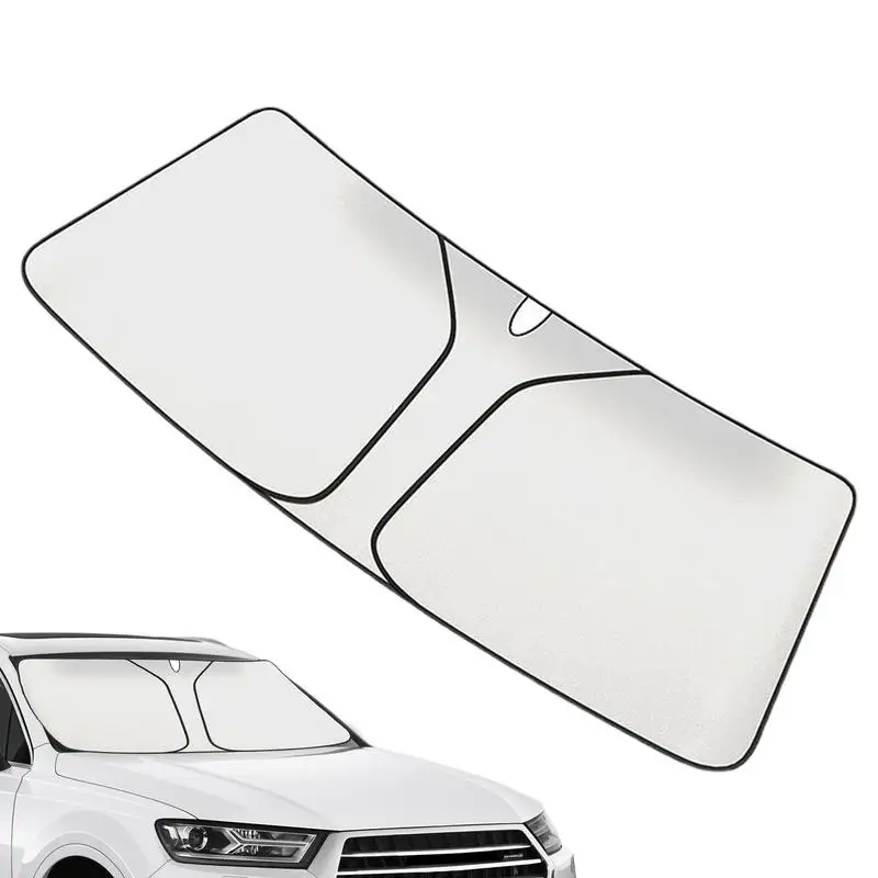 

Windshield Sun Shade Auto Front Window Visor Shield Collapsible Auto Heat Shield Reflector Cover For Most Cars SUV And Trucks