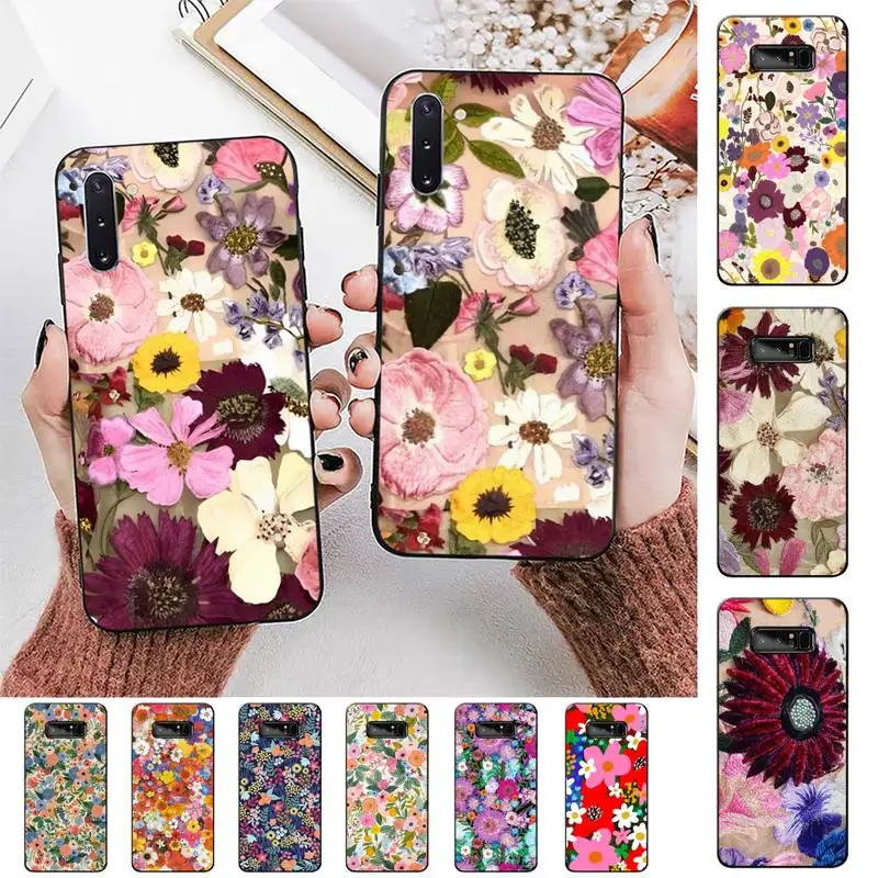 

colorful Fashion Flower Phone Case for Samsung Note 5 7 8 9 10 20 pro plus lite ultra A21 12 72