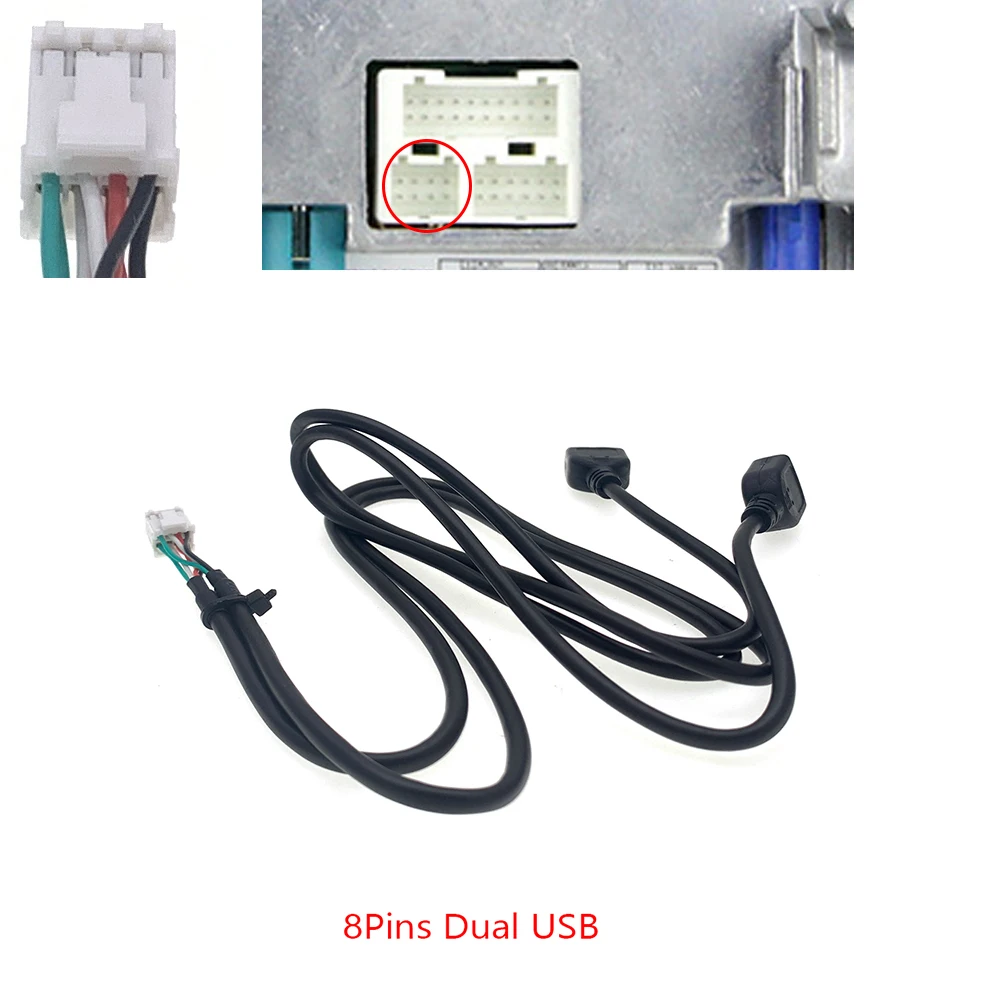 

Универсальный 4 6 8 Pin USB автомобильный Android-радиоплеер, разъем, двойной USB-интерфейс, Кабель-адаптер для VW Audi Bmw Benz Android