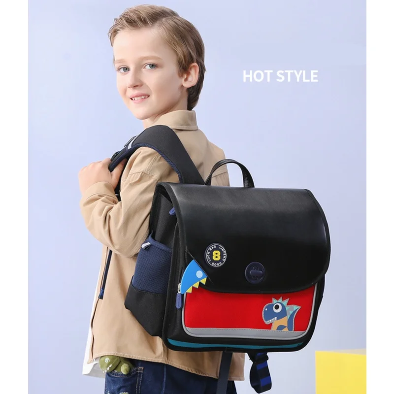 British Style Children Cartoon Horizontal Dinosaur Rabbit Backpacks New Girls Boys Cute Waterproof High-capacity School Bags Hot