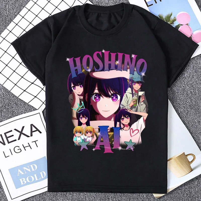 Аниме Oshi No Ko Hoshino Ai Женская футболка с принтом Acg Fans Otaku Waifu Графическая Harajuku