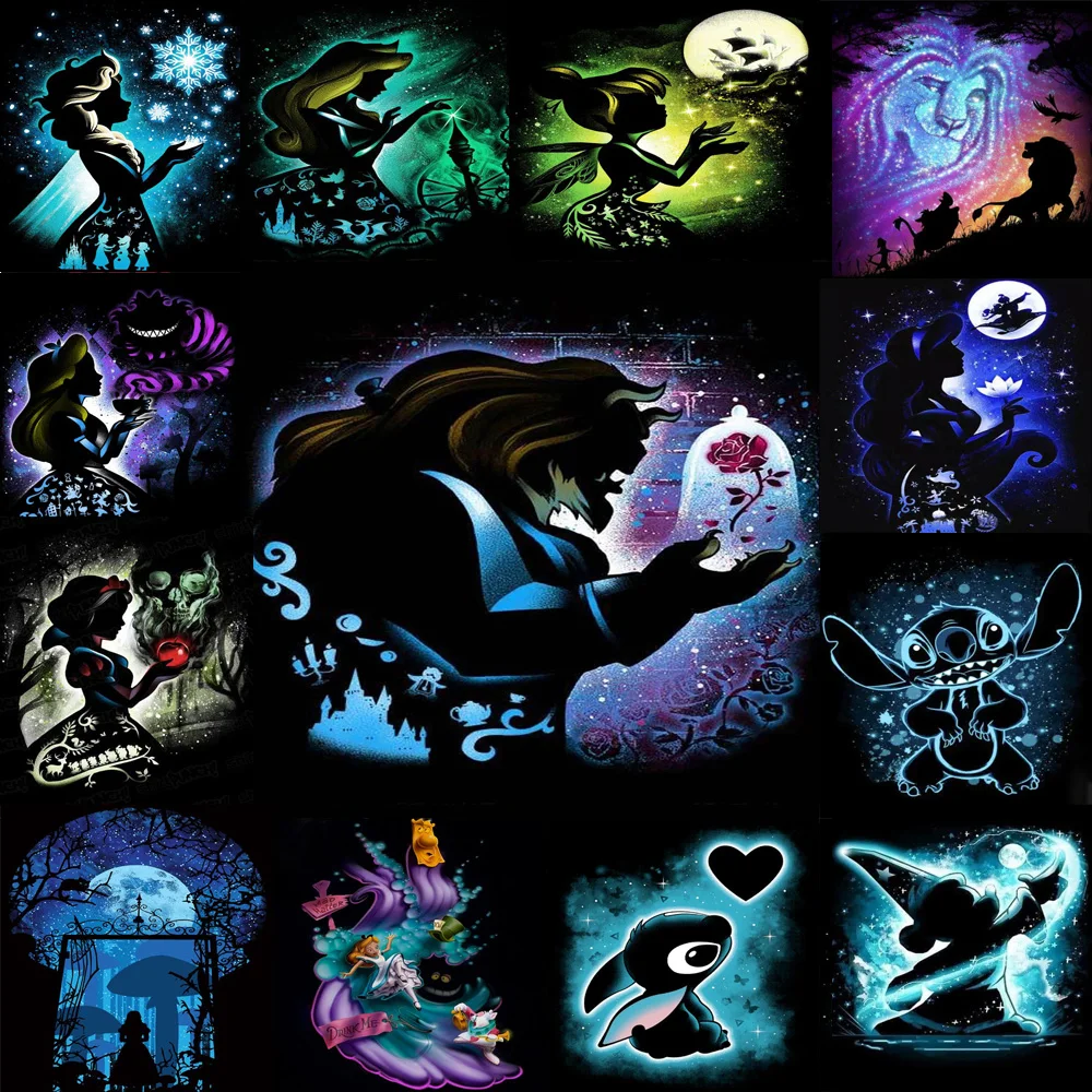 

Алмазная 5d картина «Красавица и Чудовище», «сделай сам» Дисней, вышивка крестиком, квадратная круглая Алмазная вышивка ручной работы, искус...