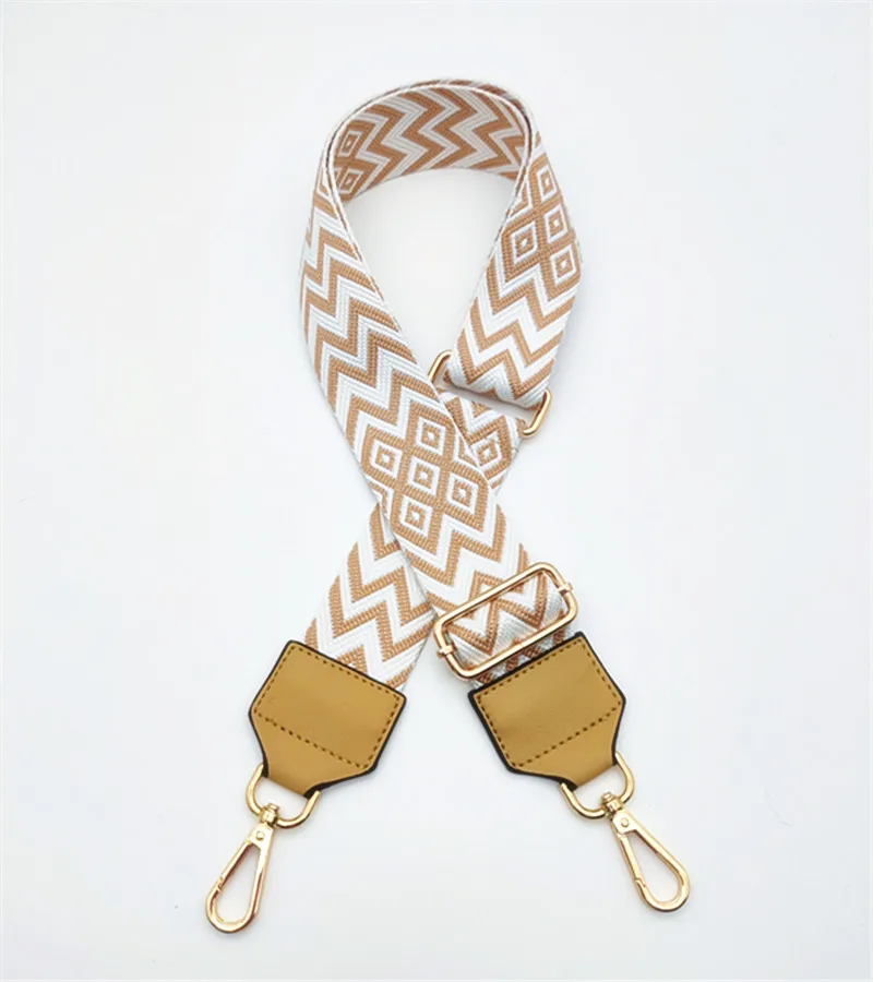 New Women Men Long Shoulder Bag Strap with Metal Leather Buckle Replacement Wide Cotton Nylon DIY Shoulder Bag Parts Accessories