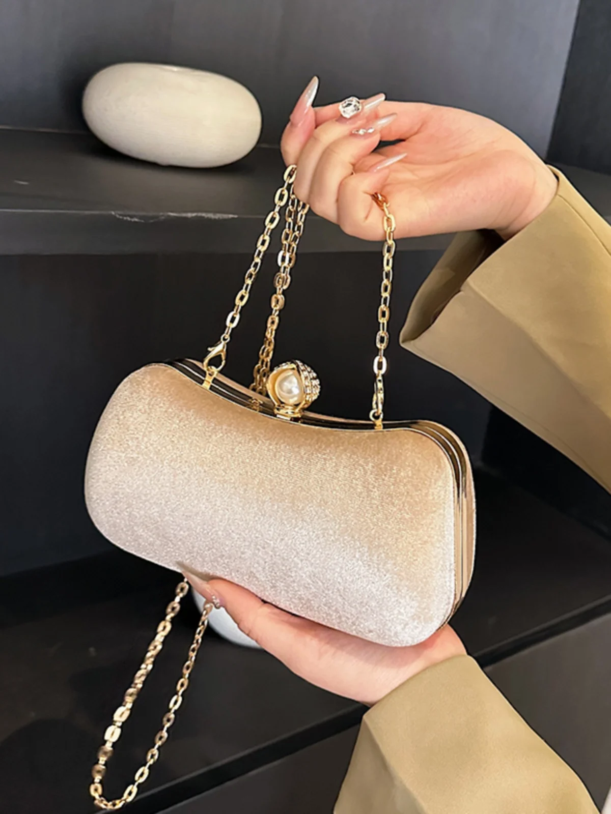 Банкетный клатч для женщин винтажные вельветовые вечерние сумки на плечо легкая