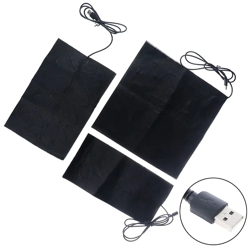 

1/2/4PCS USB 5V Carbon Fiber Heating Pad Hand Warmer USB Heating Film Electric Winter Infrared Fever Heat Mat