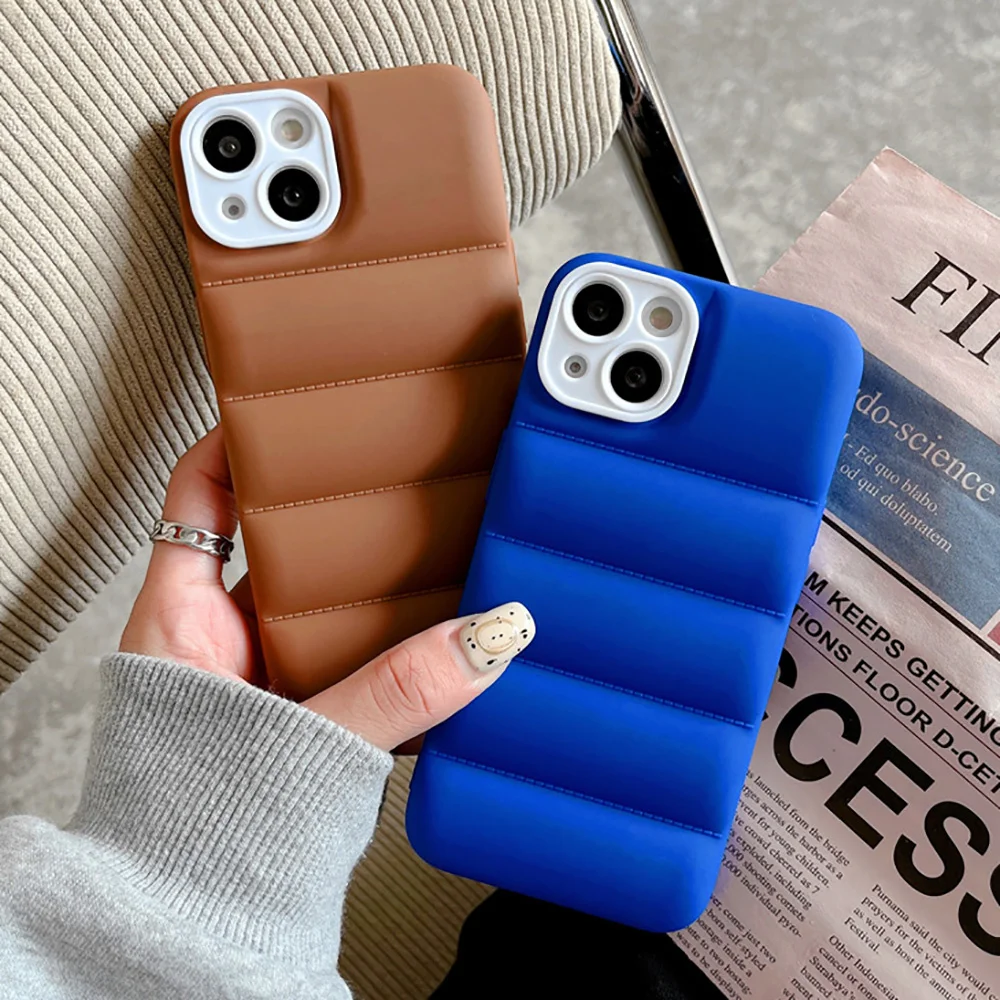 Чехол-пуховик для телефона Iphone 11 Чехлы пуховая куртка чехол 13 Pro Max 12 XR X Xs