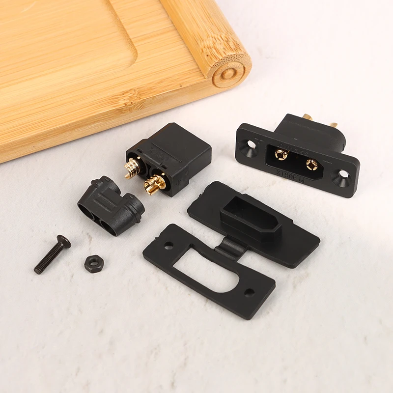 XT90E-M Фиксированный мужской черный позолоченный инструмент для разъема