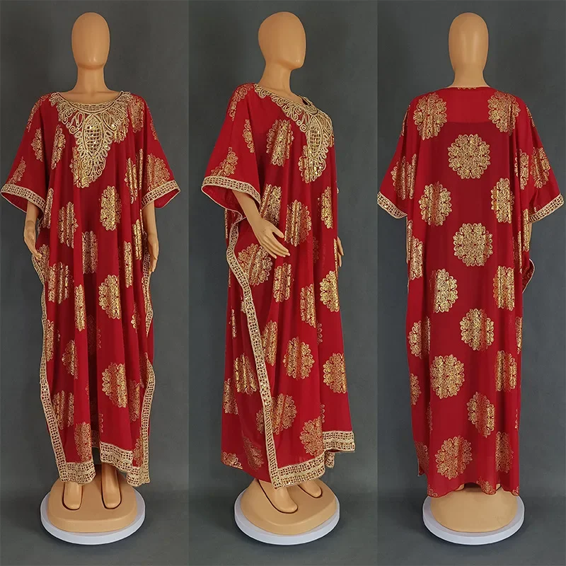 Женский длинный халат Ид Мусульманская Абая Марокко с принтом Кафтан Ислам