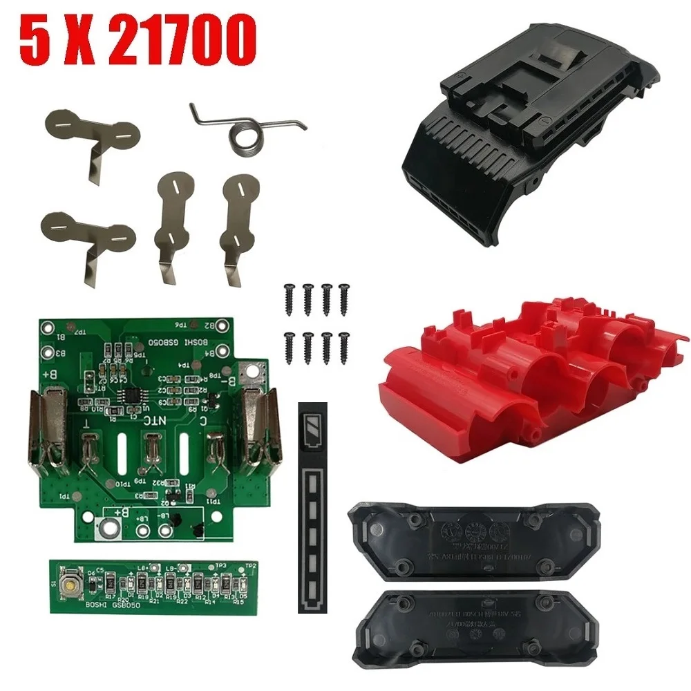 

Plastic Case Battery Plastic Case 5x21700 BAT618 For Bosch Li-ion Battery PCB Plastic Case Stable Performance 18V