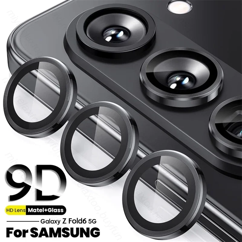 9D Стеклянный Защитный Чехол Для Samsung Galaxy Z Складной Металлический Кольцевой